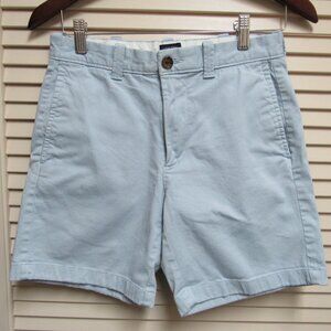 J.Crew Chino Shorts Mens 28 Light Blue Cotton Stretch 7” Inseam Casual Travel